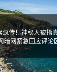 今日花絮疯传！神秘人被指真相大白，爆料网暗网紧急回应评论区炸了