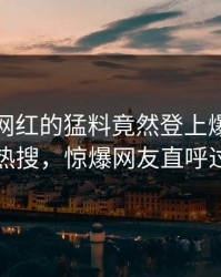 直击！网红的猛料竟然登上爆料网暗网热搜，惊爆网友直呼过瘾