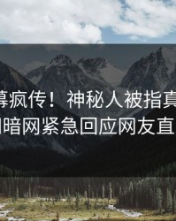 刚刚内幕疯传！神秘人被指真相大白，爆料网暗网紧急回应网友直呼过瘾