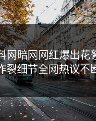 实时爆料网暗网网红爆出花絮，全网炸裂细节全网热议不断