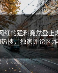 围观！网红的猛料竟然登上爆料网暗网热搜，独家评论区炸了