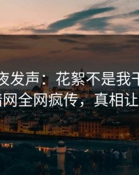 明星深夜发声：花絮不是我干的！爆料网暗网全网疯传，真相让人瞠目