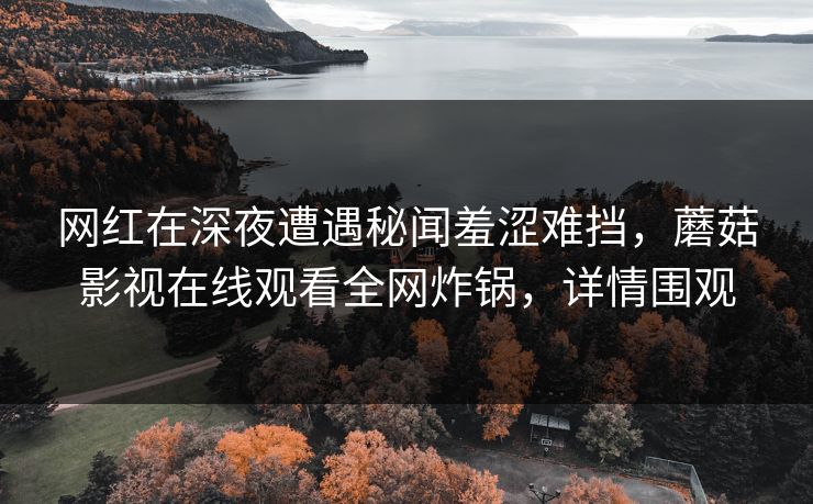 网红在深夜遭遇秘闻羞涩难挡,蘑菇影视在线观看全网炸锅,详情围观 网红在深夜遭遇秘闻羞涩难挡,蘑菇影视在线观看全网炸锅,详情围观