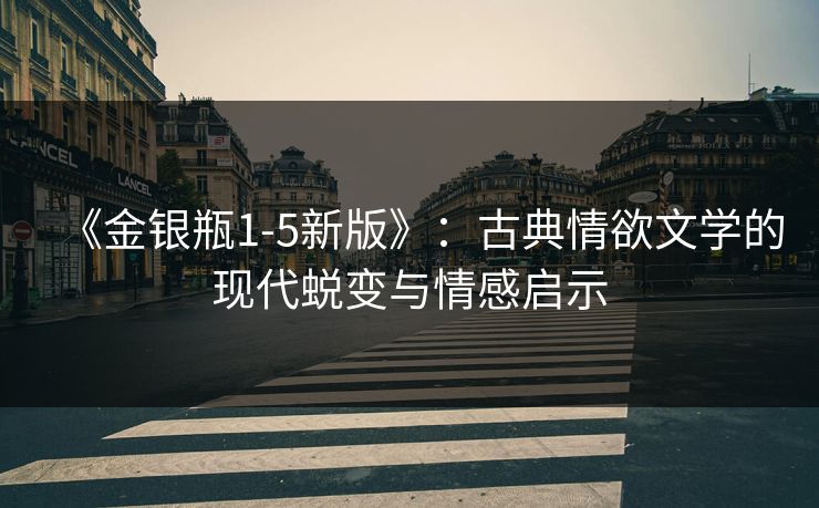 《金银瓶1-5新版》：古典情欲文学的现代蜕变与情感启示