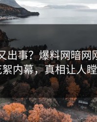圈内人又出事？爆料网暗网刚刚曝出花絮内幕，真相让人瞠目
